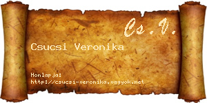 Csucsi Veronika névjegykártya