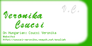 veronika csucsi business card